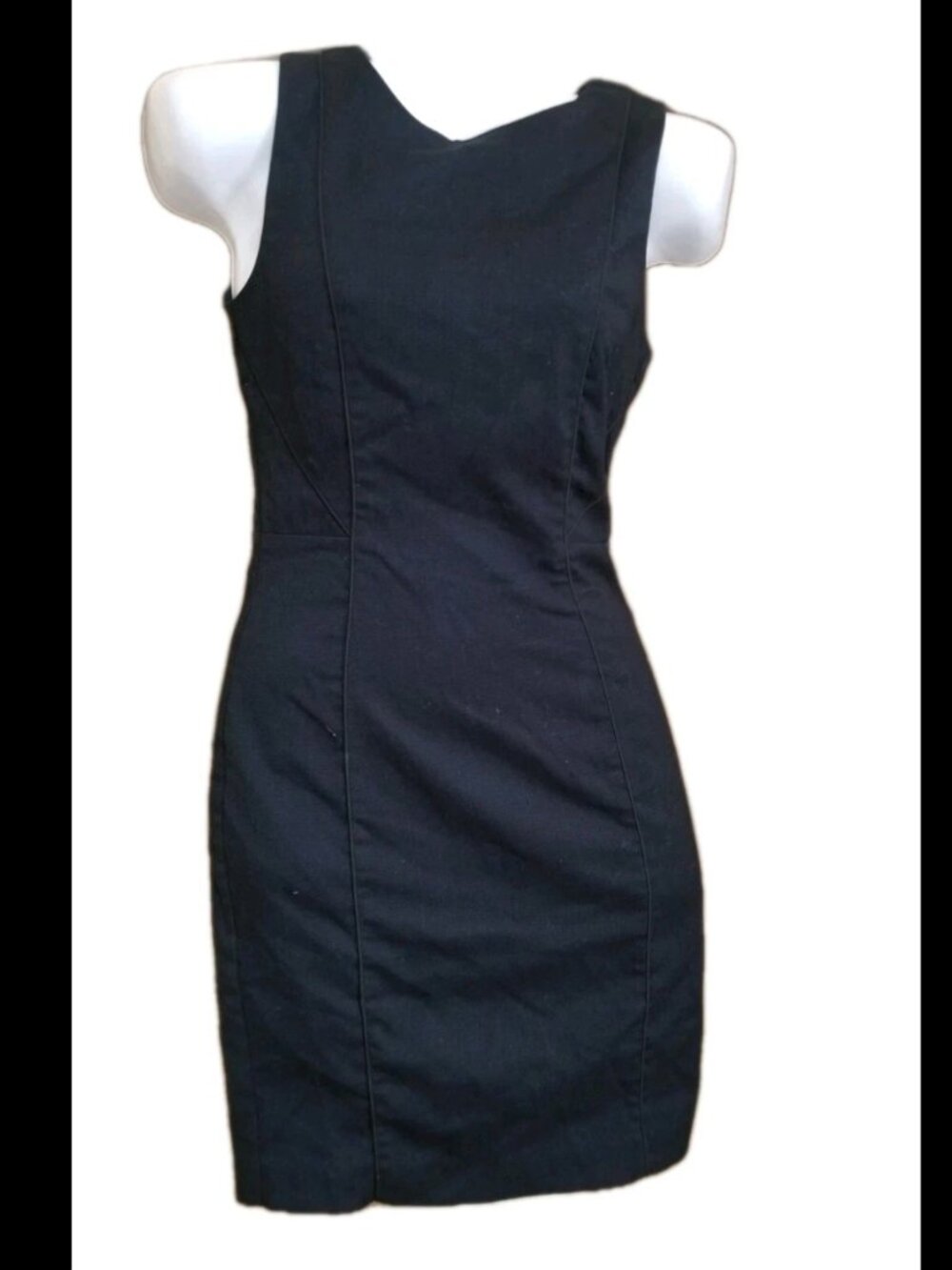 H&M Dark  blue Dress Modern Design Business Style Back Zipper Size 4